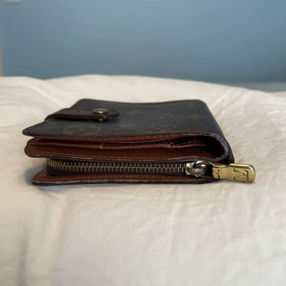 CA0968 Louis Vuitton Compact Zip Monogram Canvas Bifold Wallet Brown - Picture 5 of 12
